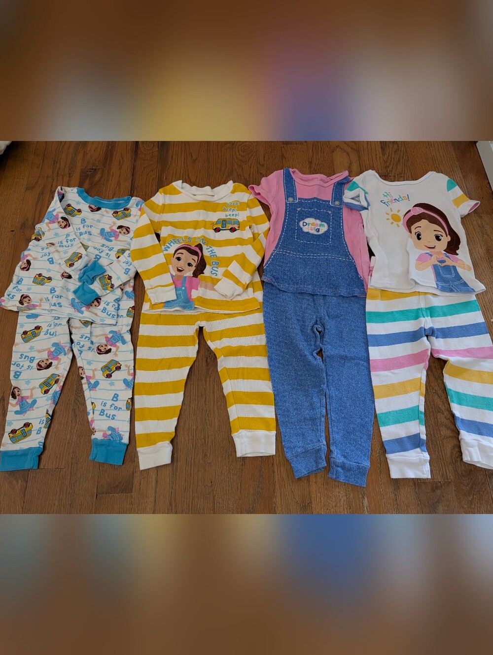 Ms. Rachel Pajama Set Of 4 - Short+Long Sleeve 2T